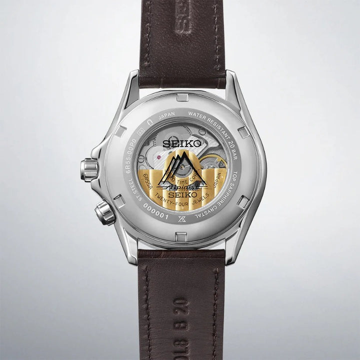 SEIKO PROSPEX ALPINIST AUTOMATIC WATCH CLASSIC PINE – 39.5MM GREEN DIAL LEATHER STRAP