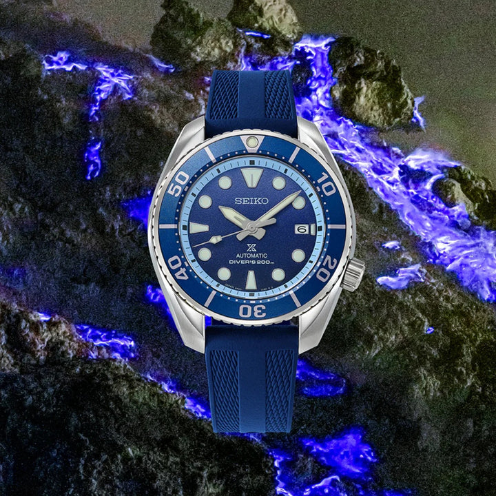 SEIKO PROSPEX BLUE FIRE CRATER LIMITED EDITION AUTOMATIC DIVER&