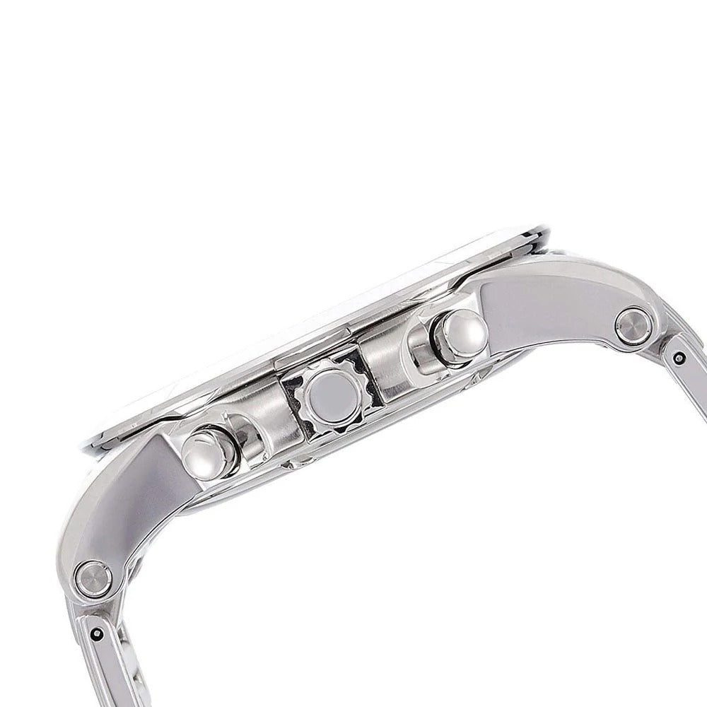SEIKO PREMIER CHRONOGRAPH PERPETUAL CALENDAR QUARTZ WATCH – 42MM WHITE DIAL STEEL BRACELET