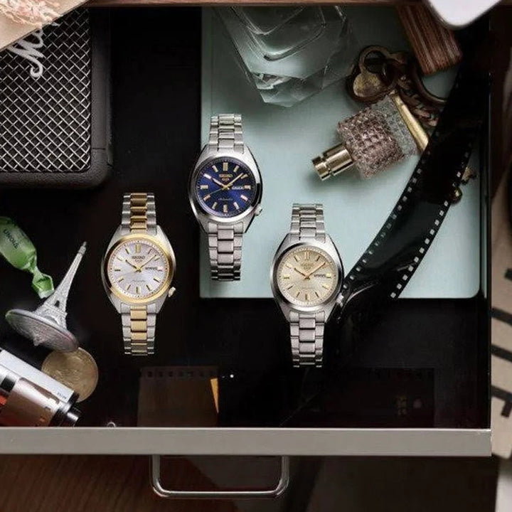 SEIKO 5 SPORTS LADIES AUTOMATIC WATCH – 28MM STEEL BRACELET