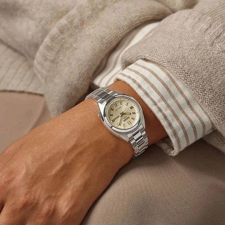 SEIKO 5 SPORTS LADIES AUTOMATIC WATCH – 28MM STEEL BRACELET