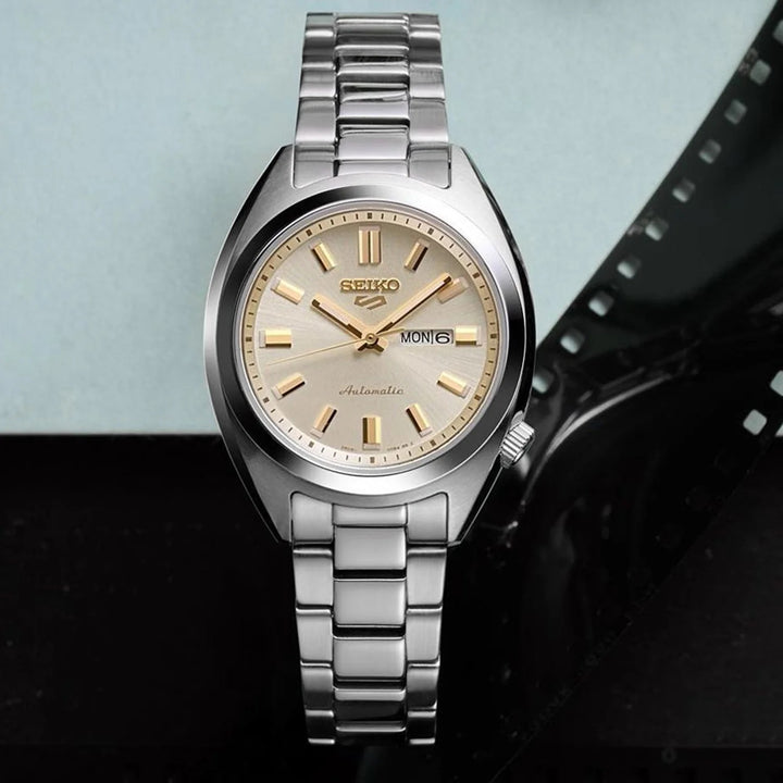 SEIKO 5 SPORTS LADIES AUTOMATIC WATCH – 28MM STEEL BRACELET