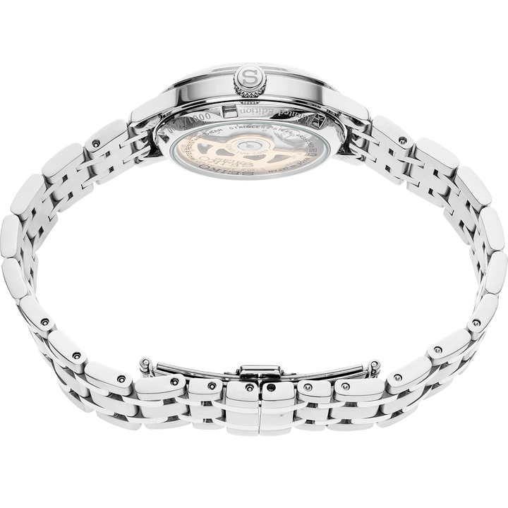 SEIKO PRESAGE COCKTAIL TIME SKY DIVING LADIES AUTOMATIC WATCH – 34MM BLUE DIAL GOLD-TONE BRACELET