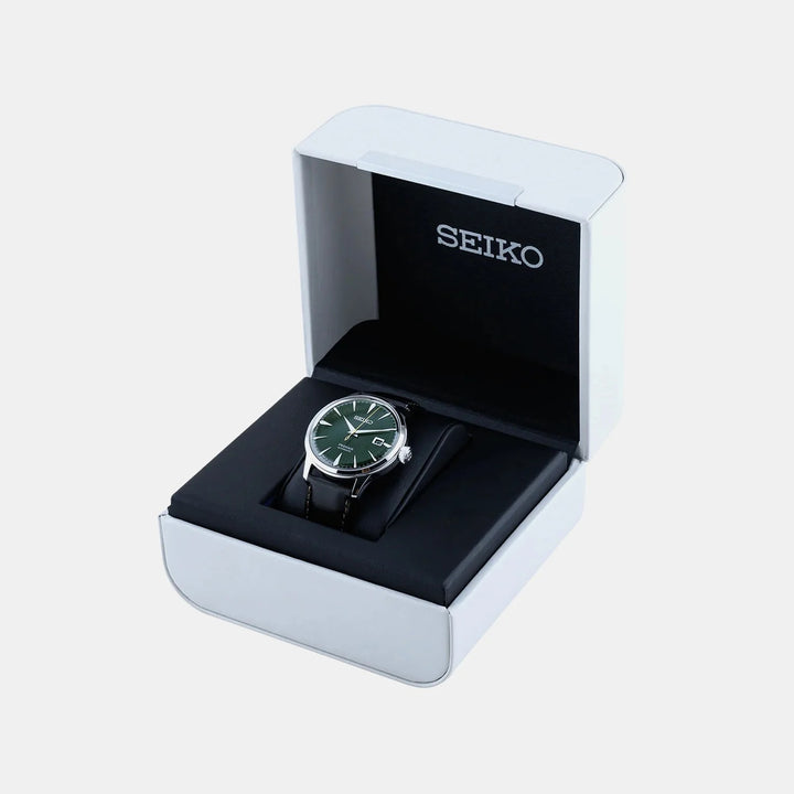 SEIKO PRESAGE AUTOMATIC WATCH – 40MM LEATHER STRAP