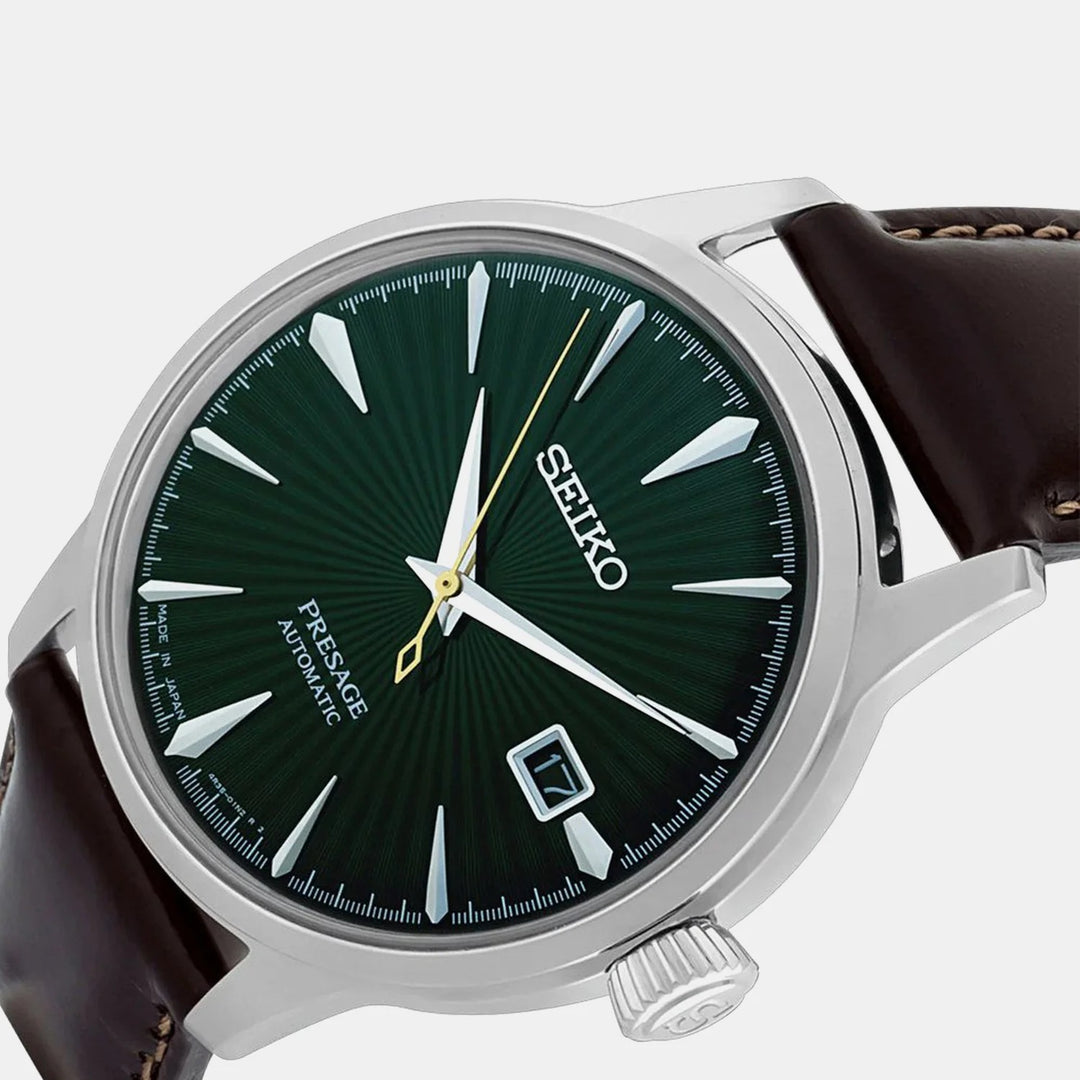 SEIKO PRESAGE AUTOMATIC WATCH – 40MM LEATHER STRAP