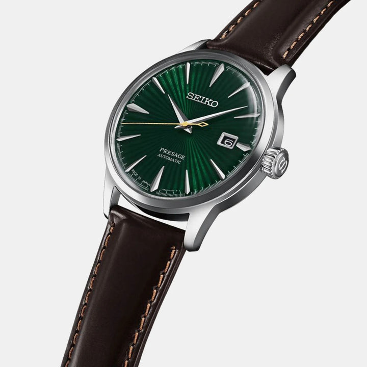 SEIKO PRESAGE AUTOMATIC WATCH – 40MM LEATHER STRAP
