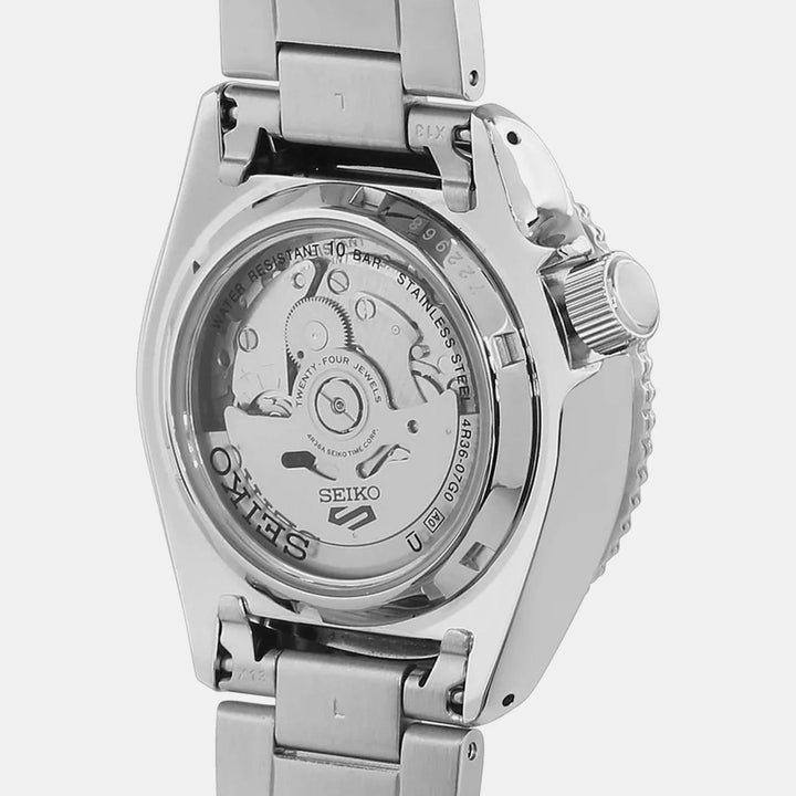 SEIKO 5 SPORTS AUTOMATIC WATCH – 42.5MM BLUE SUNBURST DIAL STEEL BRACELET