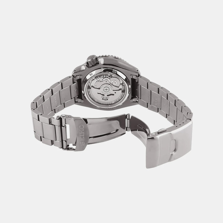 SEIKO 5 SPORTS AUTOMATIC WATCH BLACK – 42.5MM STEEL BRACELET