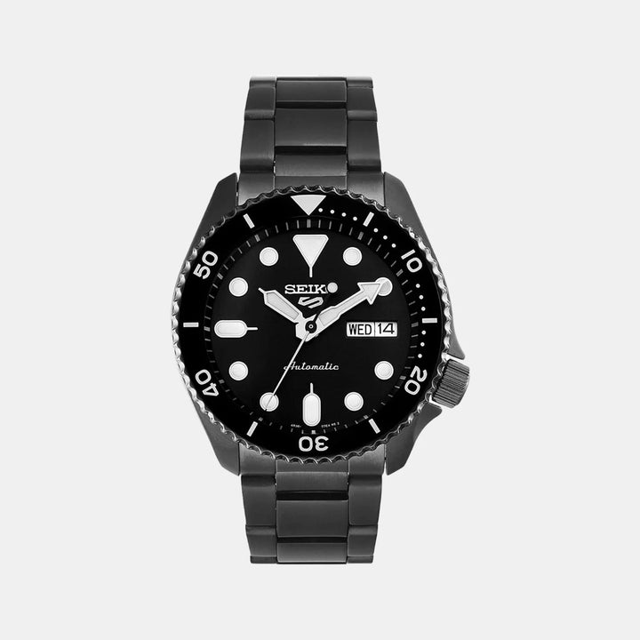 SEIKO 5 SPORTS AUTOMATIC WATCH BLACK – 42.5MM STEEL BRACELET