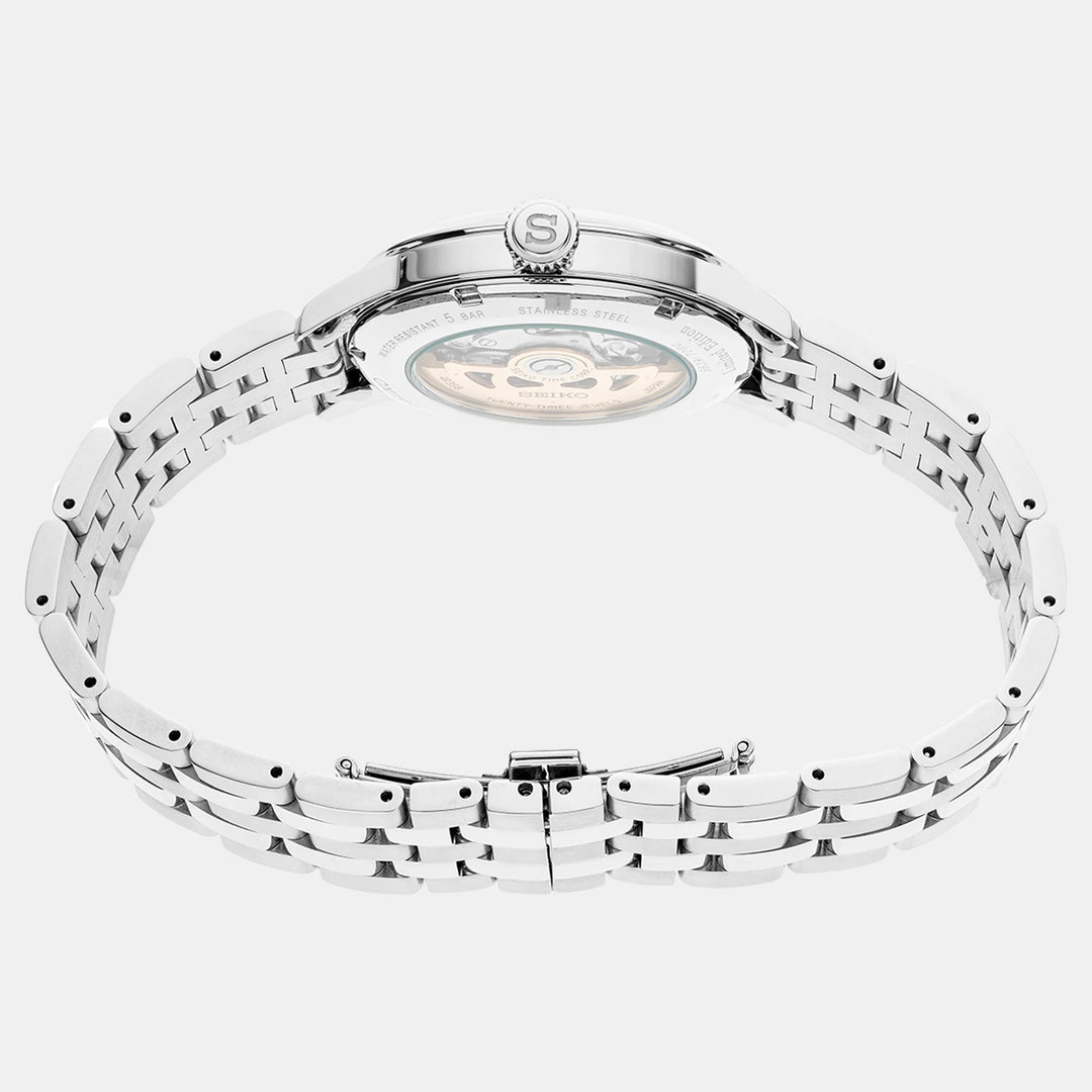 SEIKO PRESAGE AUTOMATIC WATCH LIGHT BLUE – 40.5MM SUNBURST DIAL STEEL BRACELET