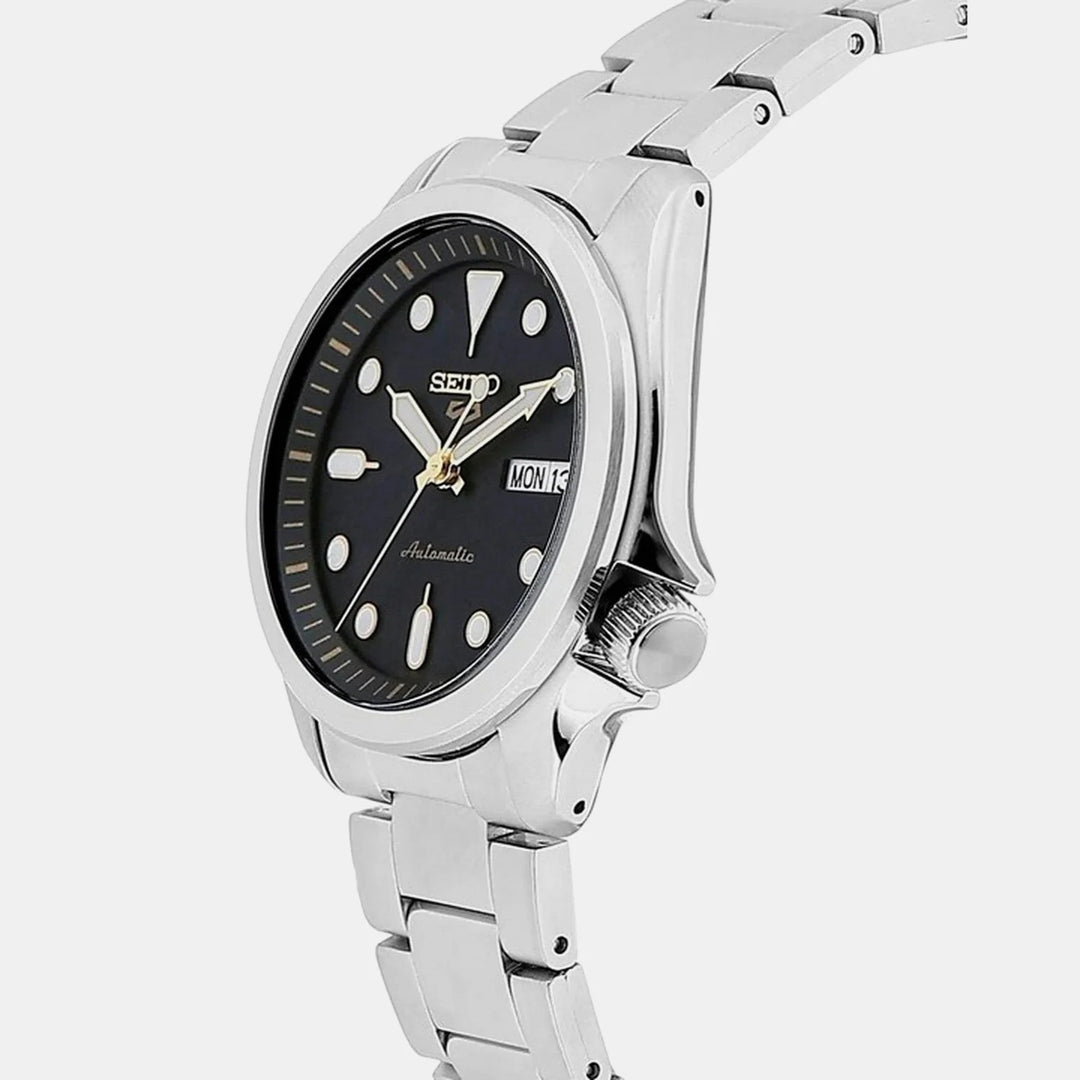 SEIKO 5 SPORTS AUTOMATIC WATCH – 40MM BLACK DIAL GOLD-TONE INDICES STEEL BRACELET