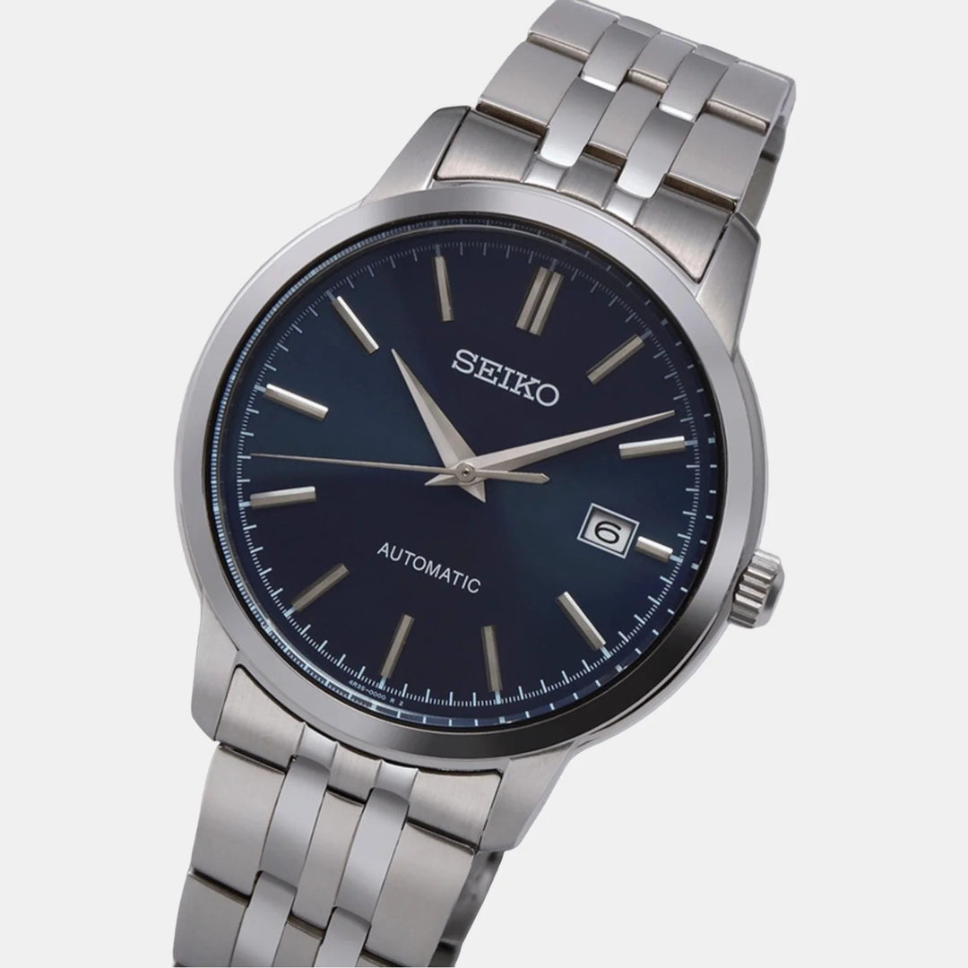 SEIKO AUTOMATIC WATCH – 41.2MM BLUE DIAL STEEL BRACELET