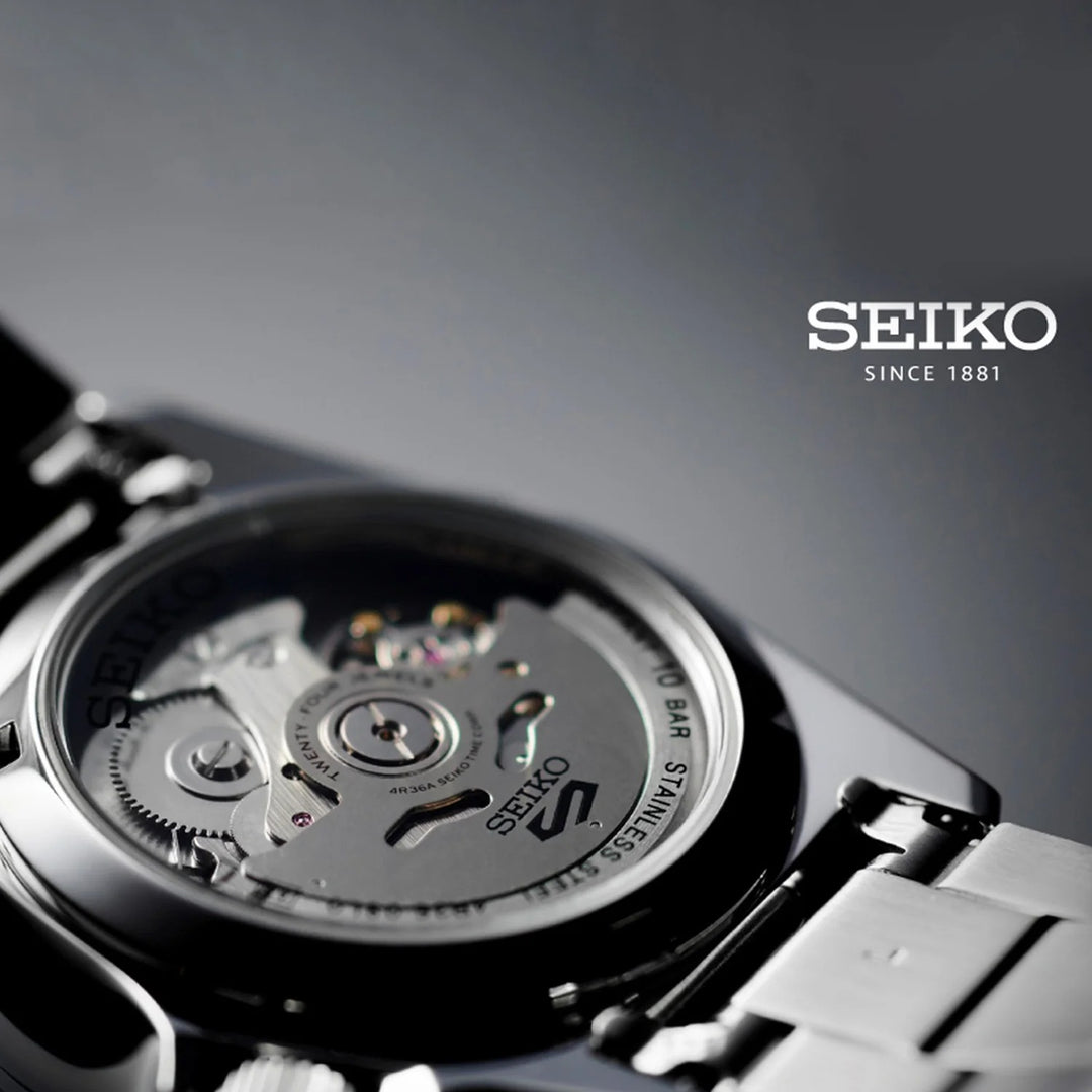 SEIKO AUTOMATIC WATCH – 41.2MM GREEN SUNRAY DIAL STEEL BRACELET