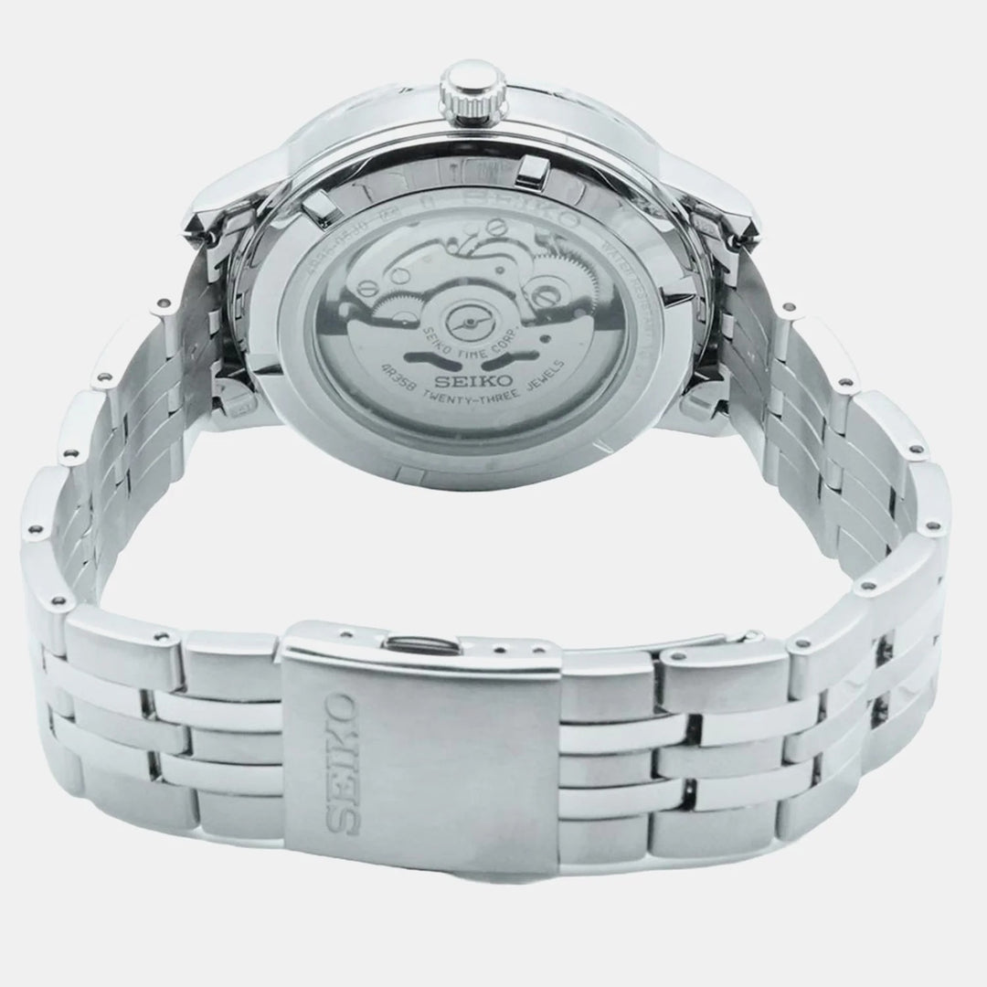 SEIKO AUTOMATIC WATCH – 41.2MM GREEN SUNRAY DIAL STEEL BRACELET