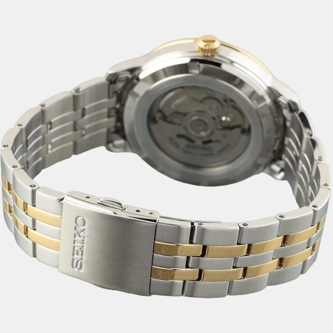 SEIKO AUTOMATIC DRESS WATCH – 41.2MM WHITE DIAL TWO-TONE STEEL BRACELET