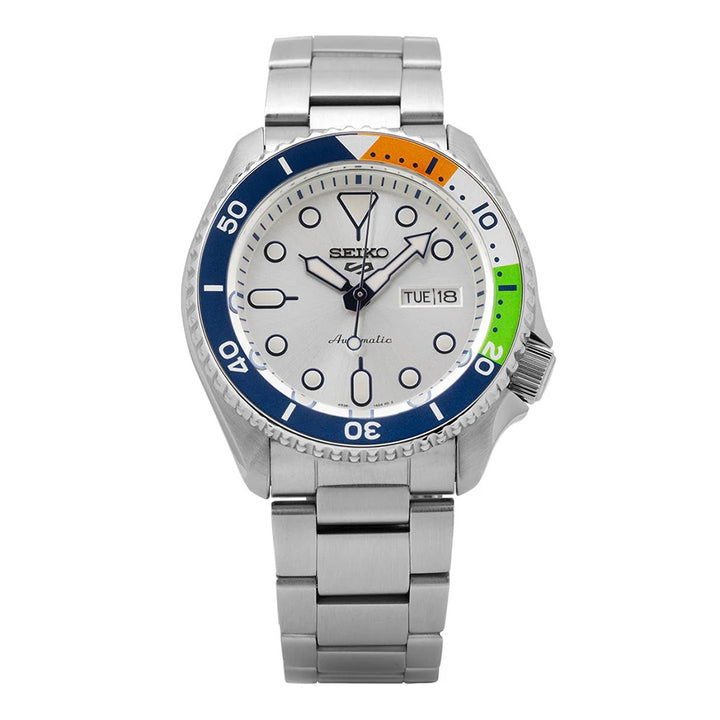 SEIKO 5 SPORTS INDIA LIMITED EDITION AUTOMATIC WATCH – 42.5MM IVORY WHITE DIAL STEEL BRACELET