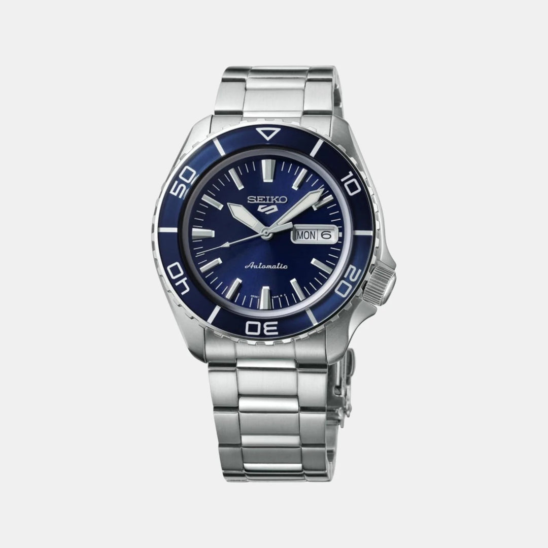 SEIKO 5 SPORTS SKX AUTOMATIC WATCH – 42.5MM BLUE SUNRAY DIAL ROTATING BEZEL STEEL BRACELET