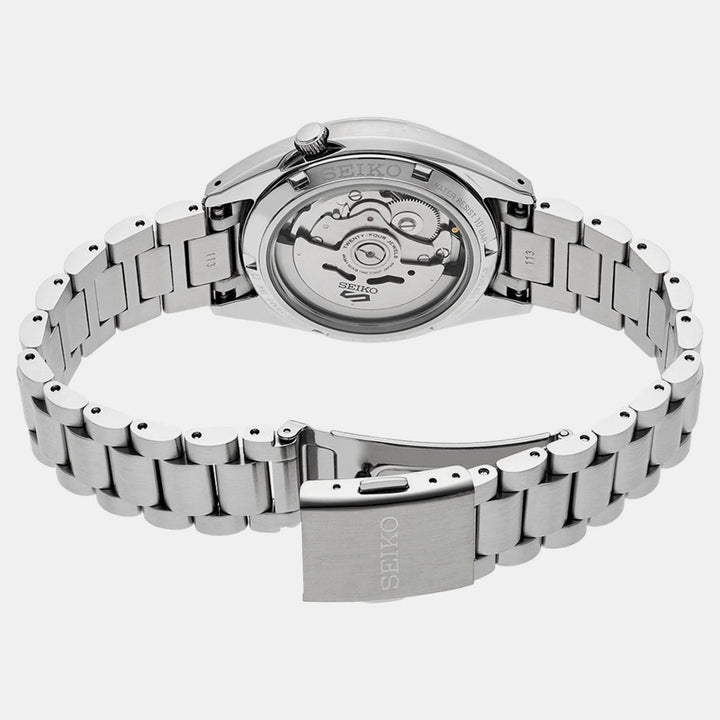 SEIKO 5 SPORTS SNXS AUTOMATIC WATCH – 37.4MM BLUE SUNRAY DIAL GOLD-TONE HANDS STEEL BRACELET