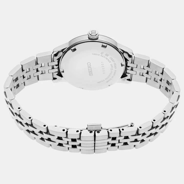 SEIKO PRESAGE COCKTAIL TIME LADIES AUTOMATIC WATCH – 34MM BLUE DIAMOND DIAL SAPPHIRE CRYSTAL STEEL BRACELET