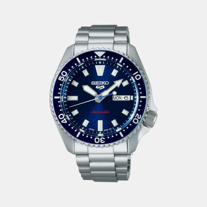 SEIKO 5 SPORTS SKX AUTOMATIC WATCH – 42.5MM BLUE SUNRAY DIAL ROTATING BEZEL STEEL BRACELET