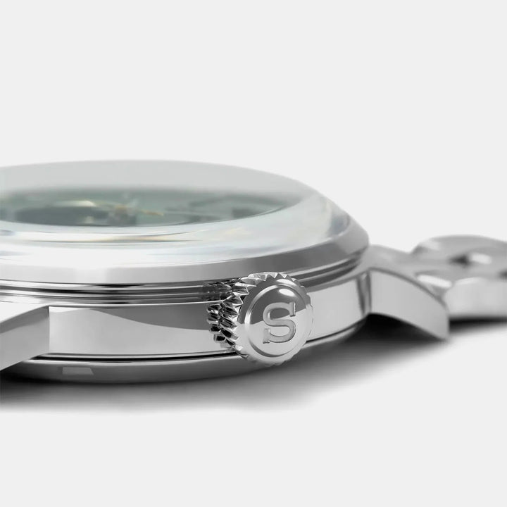 SEIKO PRESAGE COCKTAIL TIME GRASSHOPPER OPEN HEART AUTOMATIC WATCH – 40.5MM GREEN DIAL STEEL BRACELET