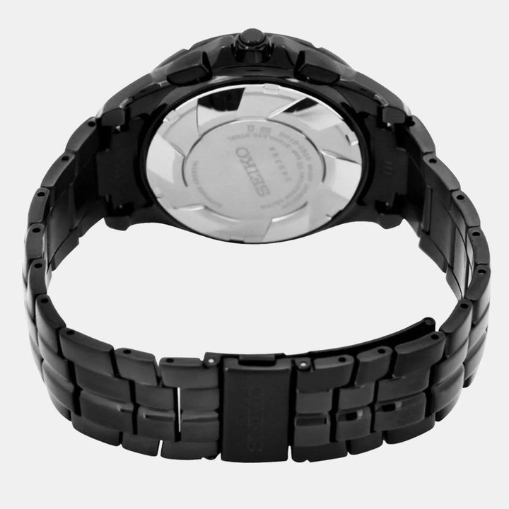 SEIKO COUTURA CHRONOGRAPH QUARTZ WATCH – 42MM BLACK DIAL SAPPHIRE CRYSTAL BLACK PVD STEEL BRACELET