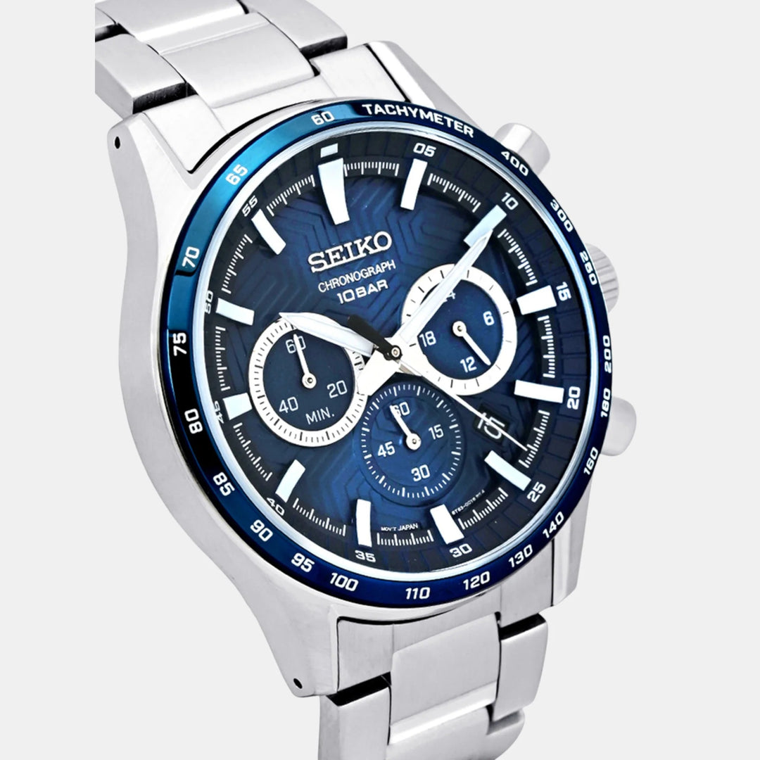 SEIKO CONCEPTUAL CHRONOGRAPH QUARTZ WATCH – 43MM BLUE DIAL SAPPHIRE CRYSTAL STEEL BRACELET