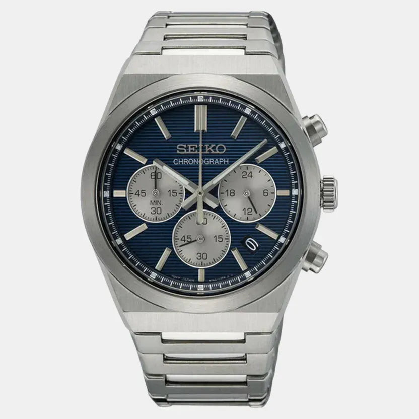 SEIKO CONCEPTUAL CHRONOGRAPH QUARTZ WATCH – 40MM BLUE DIAL SAPPHIRE CRYSTAL STEEL BRACELET