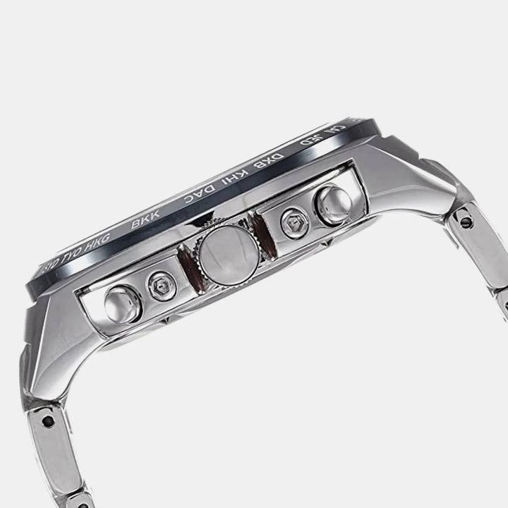 SEIKO PROSPEX SOLAR WORLD TIME CHRONOGRAPH WATCH – 44.6MM BLACK DIAL SAPPHIRE CRYSTAL STEEL BRACELET