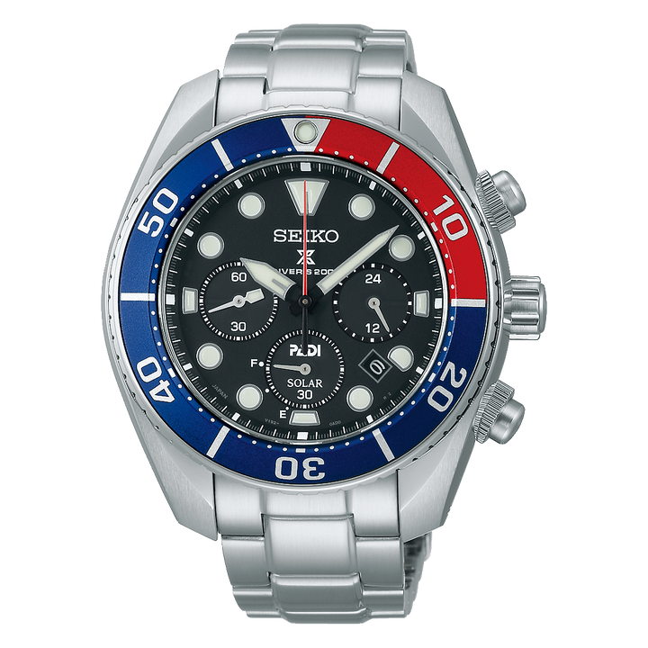 SEIKO PROSPEX PADI SUMO SOLAR CHRONOGRAPH DIVER&