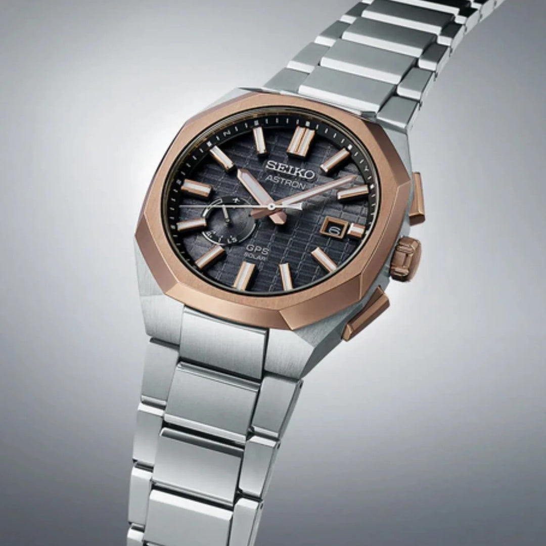 SEIKO ASTRON GPS SOLAR CRYSTAL BOX WATCH – 41.2MM GREY DIAL SAPPHIRE CRYSTAL TITANIUM BRACELET