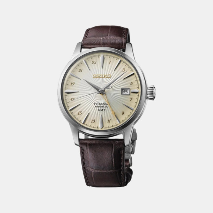 SEIKO PRESAGE COCKTAIL TIME HONEY GMT AUTOMATIC WATCH – 40.5MM HONEY YELLOW GRADIENT DIAL BOX CRYSTAL STEEL BRACELET