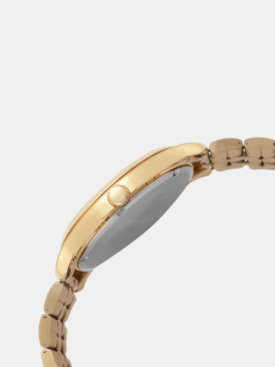 SEIKO NEO CLASSIC QUARTZ WATCH – 41MM WHITE DIAL GOLD-TONE DAUPHINE HANDS GOLD-TONE STEEL BRACELET