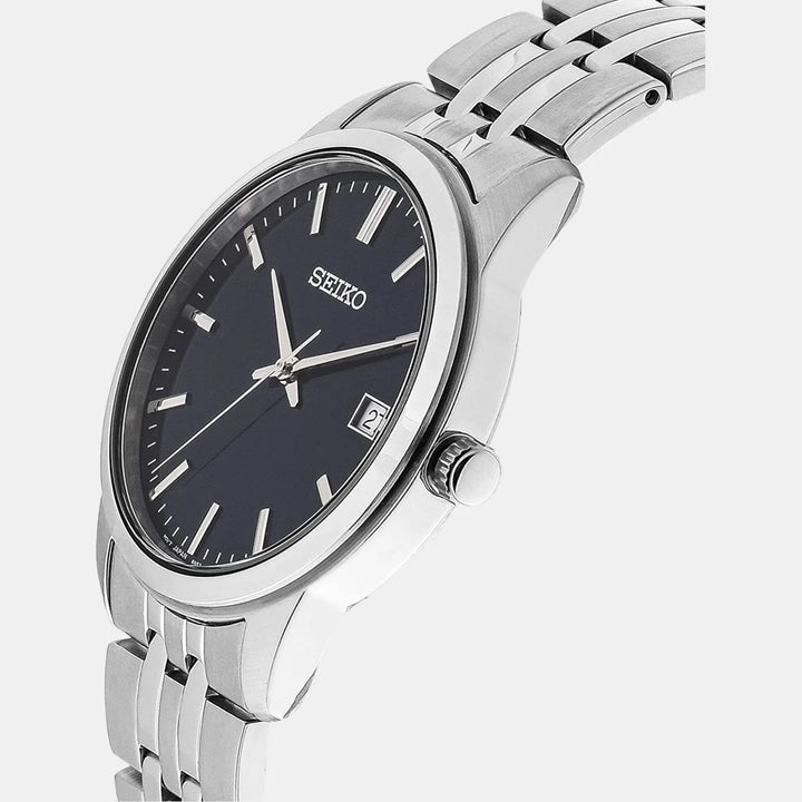 SEIKO CONCEPTUAL QUARTZ WATCH – 40MM BLUE SUNRAY DIAL DATE STEEL BRACELET