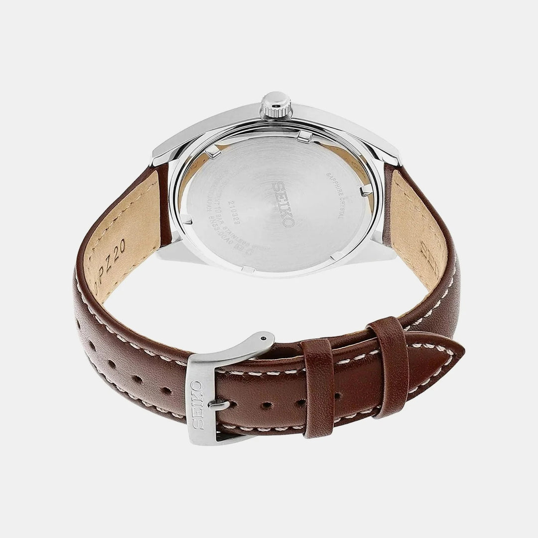 SEIKO DISCOVER MORE DAY-DATE QUARTZ WATCH – 40.2MM GREEN SUNRAY DIAL SAPPHIRE CRYSTAL LEATHER STRAP