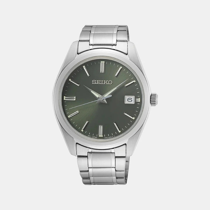 SEIKO DISCOVER MORE QUARTZ WATCH – 40.2MM GREEN SUNBURST DIAL SAPPHIRE CRYSTAL STEEL BRACELET