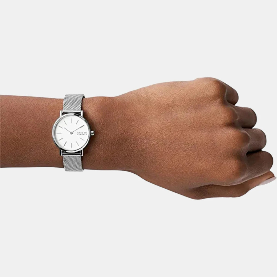Skagen SKW2692 Silver-Tone Mesh Signatur Lille Women&