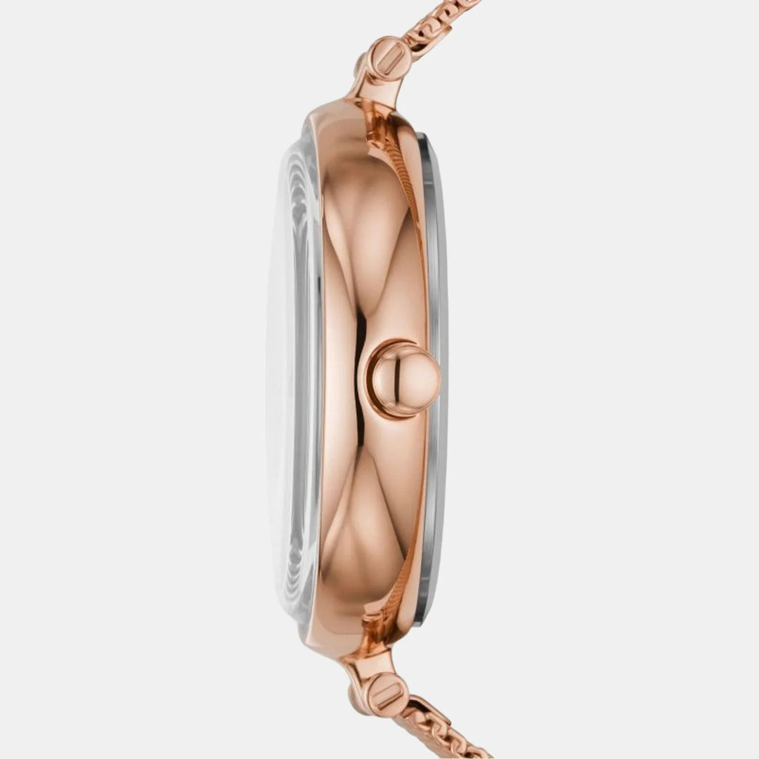Skagen Karolina SKW2980 Solar-Powered Rose-Tone Steel Mesh Women&