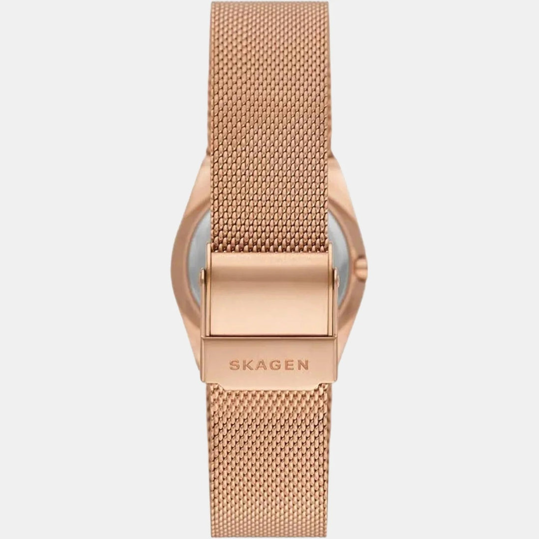 Skagen Grenen SKW3035 Lille Three-Hand Date Rose Gold Stainless Steel Mesh Watch