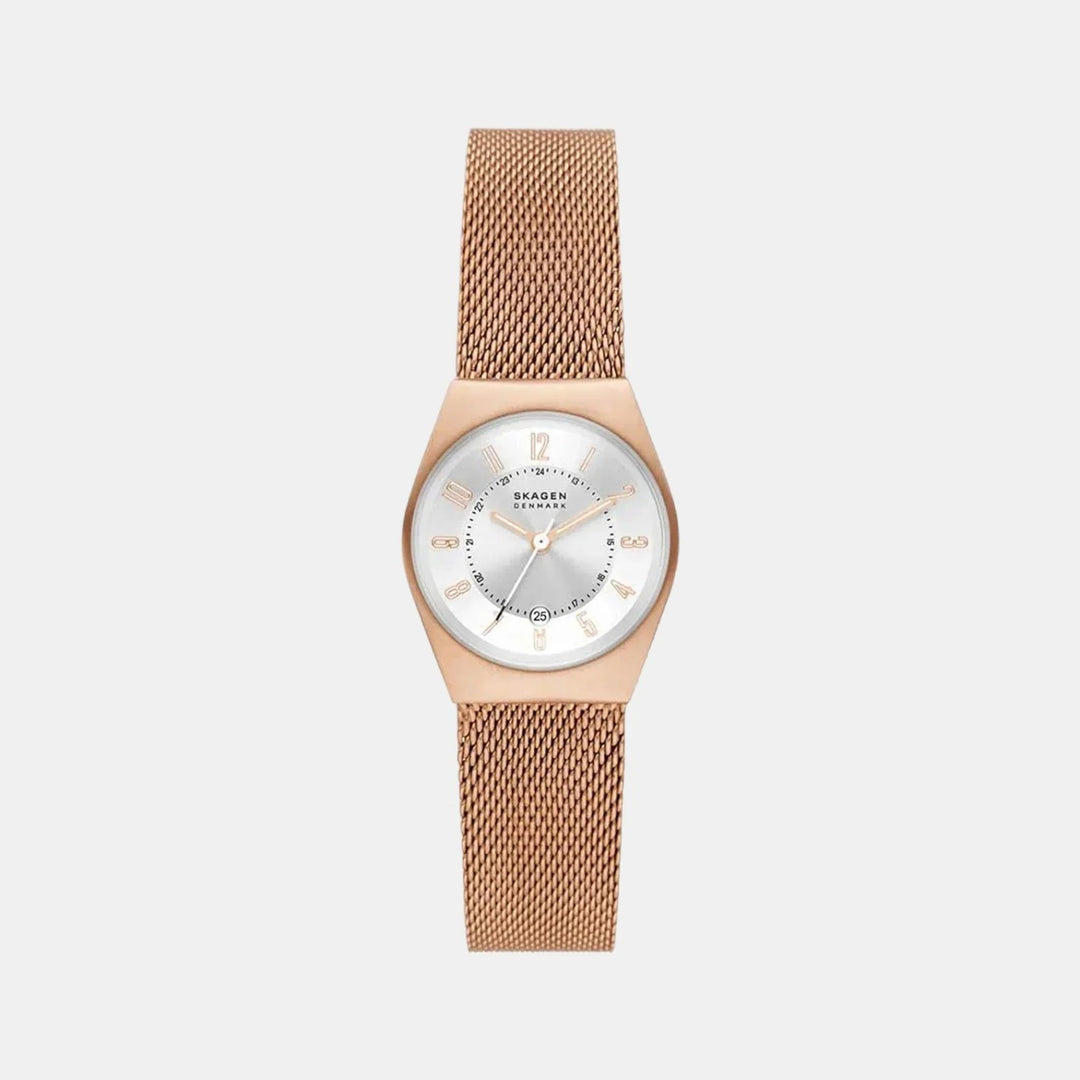 Skagen Grenen SKW3035 Lille Three-Hand Date Rose Gold Stainless Steel Mesh Watch