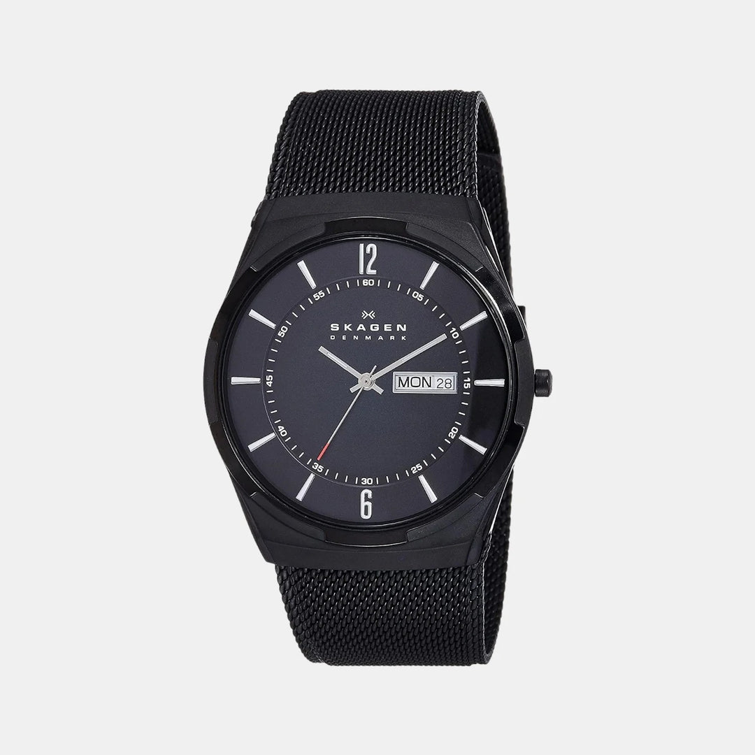 Skagen Melbye SKW6006 Titanium and Midnight Steel Mesh Day-Date Men&