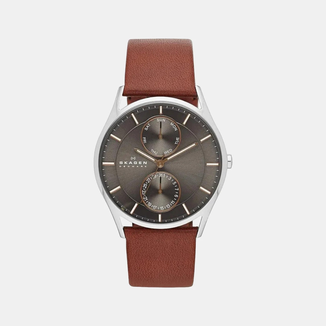 Skagen Holst SKW6086 Brown Leather Strap Men&