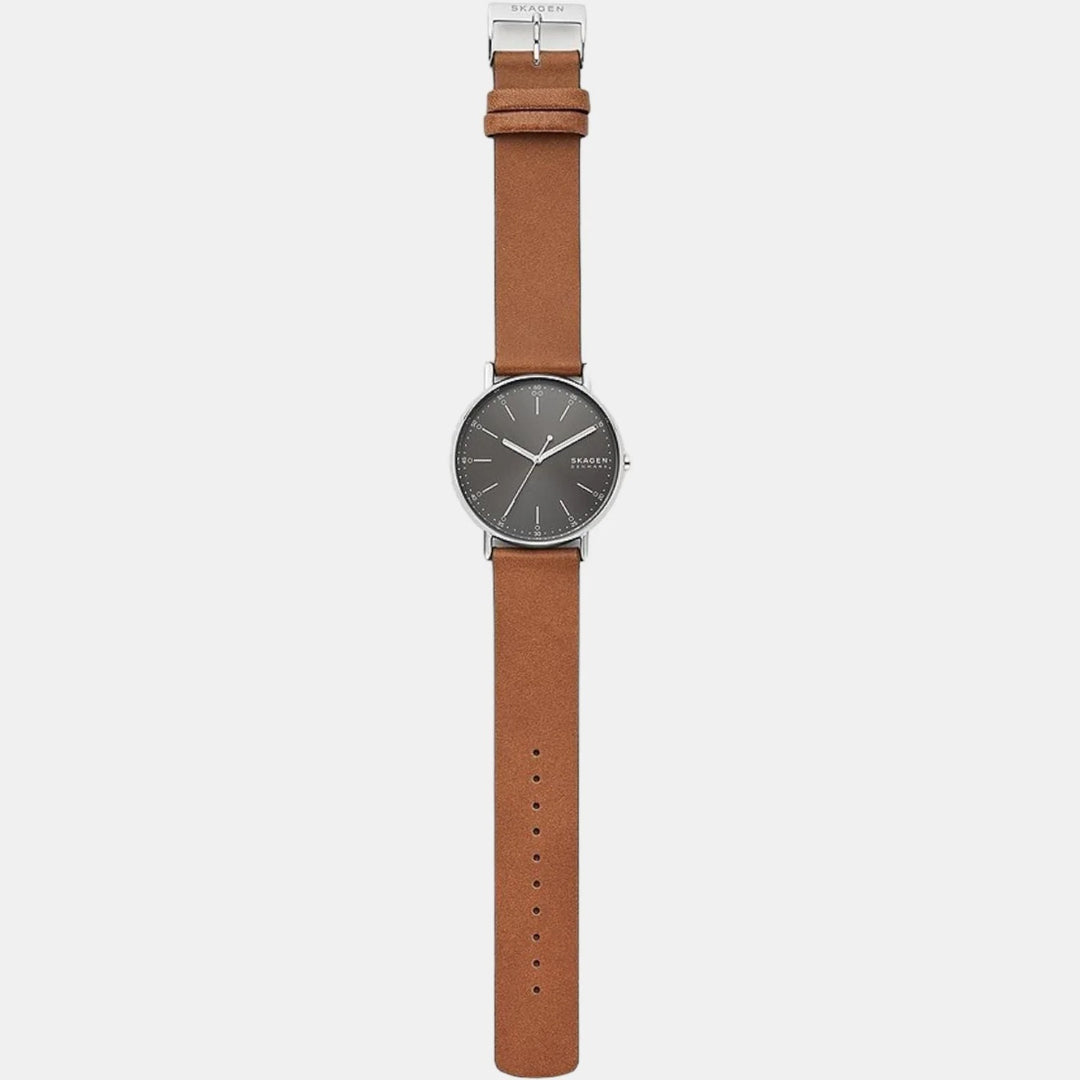 Skagen SKW6578 Signatur Three-Hand Medium Brown Leather Men&
