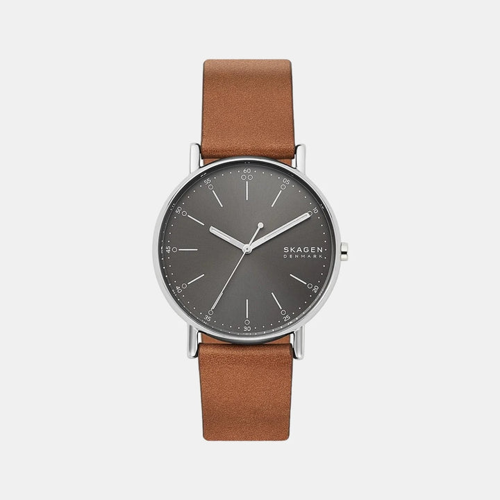 Skagen SKW6578 Signatur Three-Hand Medium Brown Leather Men&