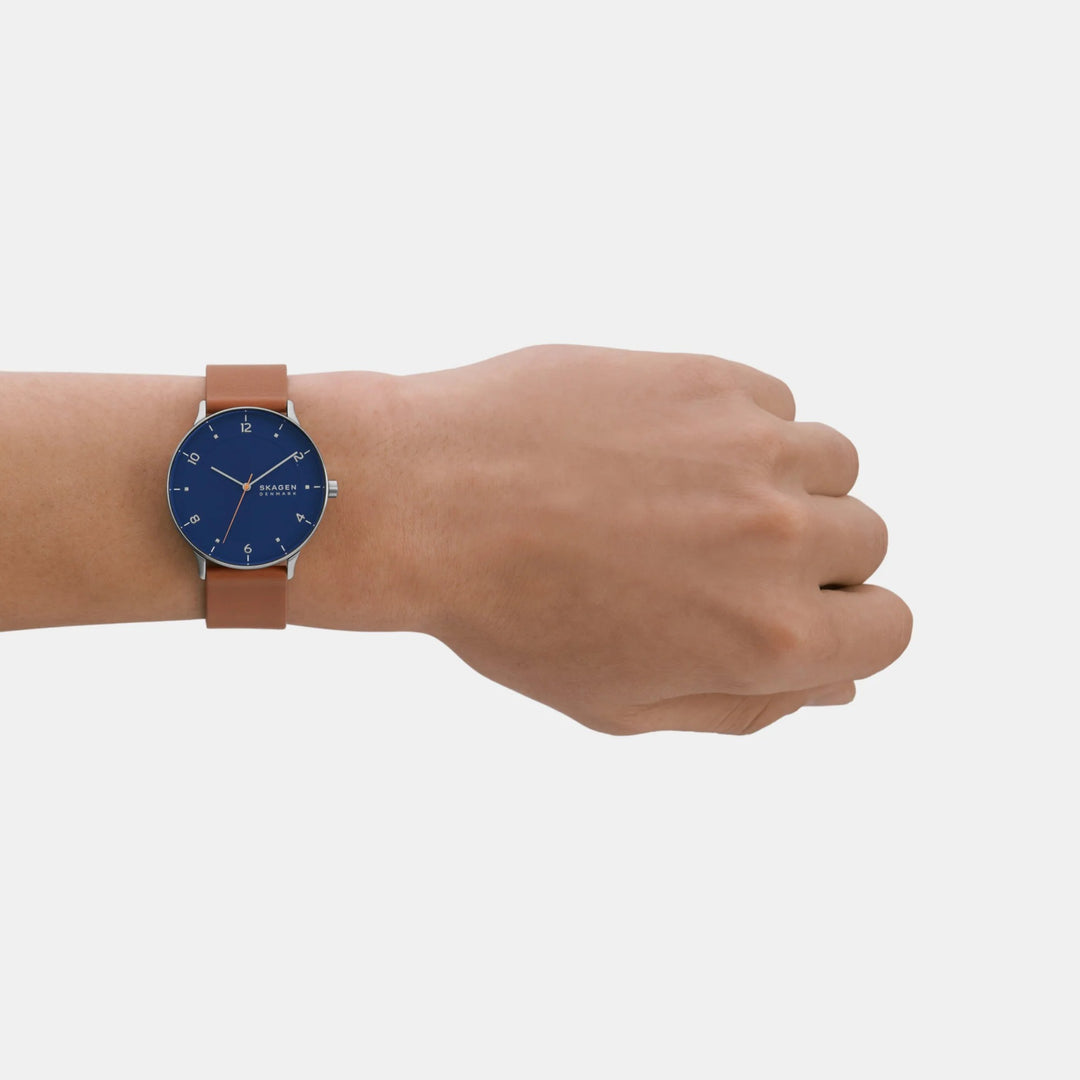 Skagen Grenen SKW6885 Riis Three-Hand Medium Brown Leather Men&
