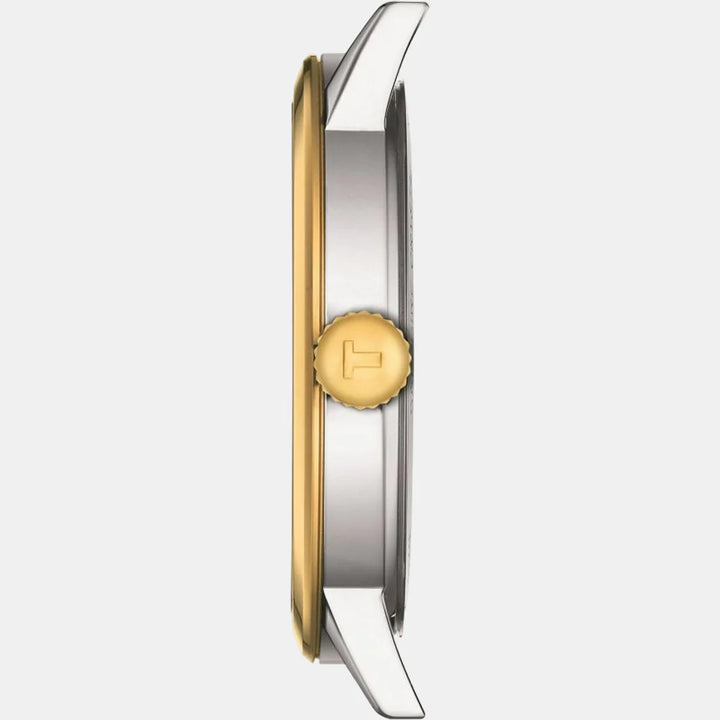 Tissot Classic Dream Gent Watch – 42mm Silver Dial Two-Tone Yellow Gold Bracelet
