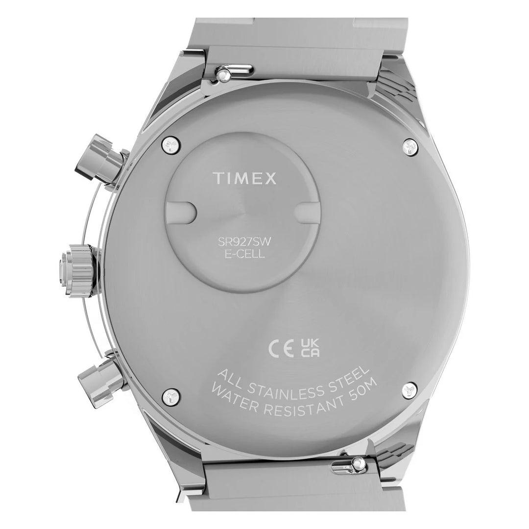 Timex Q Timex Chronograph 40mm Racing Green Dial Steel Bracelet Men&