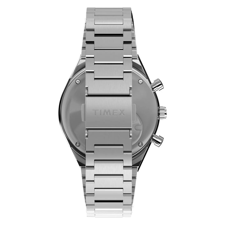 Timex Q Timex Chronograph 40mm Racing Green Dial Steel Bracelet Men&