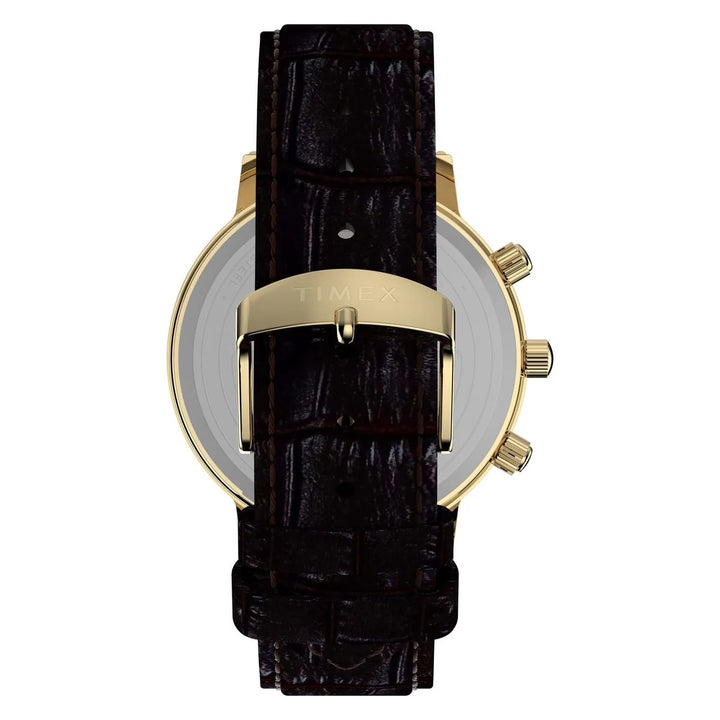 Timex Q Timex 1990 Reissue 37mm Moon Phase Cream Dial Gold Case Men&