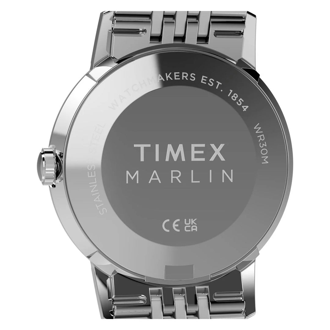 Timex Marlin 34mm Ice Blue Sunray Dial Steel Bracelet Unisex Watch TW6A03800UJ